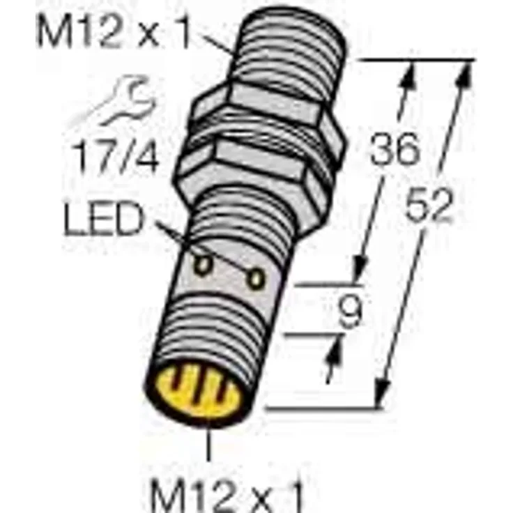 Turck Sensor,ind.,M12x1,Stecker Uprox,sn=4mm,2000Hz Bi4U-MT12-AP