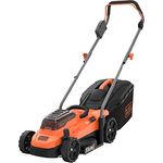 Black+Decker BCMW3336N-XJ Rasenmäher (36V, 33 cm Schnittbreite, für mittlere Rasenflächen bis 250 m², 5-fache Höhenverstellung, 35l Fangkorb, ohne Akku und Ladegerät), 36 V, Orange-Schwarz
