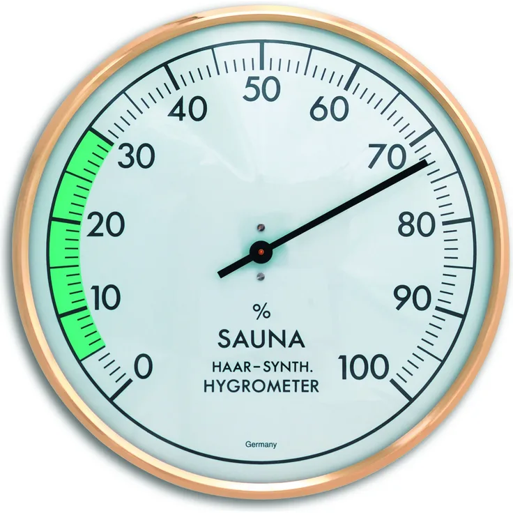 TFA Dostmann Analoges Sauna-Hygrometer, Luftfeuchtigkeit, hitzebeständig, ideal für die Sauna