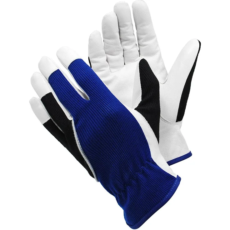 Ejendals Lederhandschuh Tegera 12, Größe 7, 1 Stück, blau / weiß / schwarz, 12-7