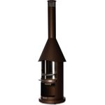 Buschbeck Holzkohlegrillkamin Auckland, braun metallic, 65 x 65 x 230 cm