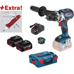 Bosch Professional Akku-Bohrschrauber GSR 18V-85 C 2 x 5.0 Ah-AkkuKlappmesser. L-Boxx. GCY 30-4 (0615990K51)
