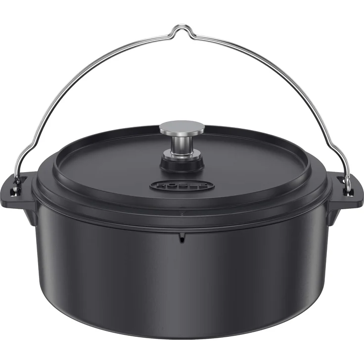 RÖSLE VARIO Dutch Oven, Hochwertiger Dutch Oven aus emailliertem Gusseisen, Deckel als Pfanne einsetzbar, mit Tragebügel, 8,5 l – Bild 1