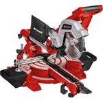 Einhell Zug-Kapp-Gehrungssäge TE-SM 216 Dual (1.800 W, Ø216 x Ø30, 215-305 mm Schnittbreite bei 45°-90°, Winkeleinstellung, Spindle-Lock, Spannvorrichtung, inkl. Hartmetall-Sägeblatt)