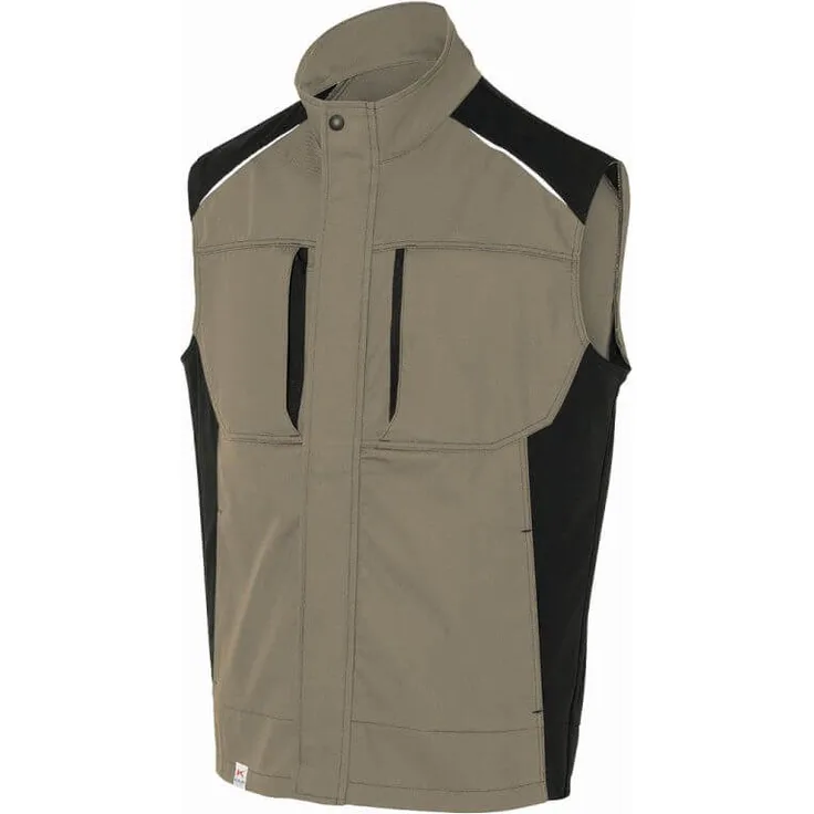 KüBLER ACTIVIQ Weste Hochwertige Arbeitsweste mit vielen Taschen Schwarz/Anthrazit 4XL - KüBLER