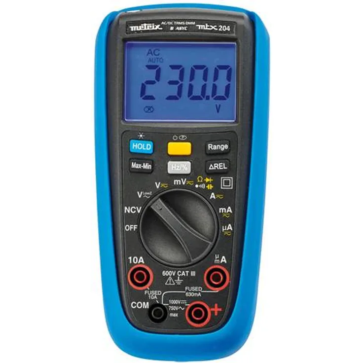 Metrix MTX 204 Hand-Multimeter digital Grafik-Display CAT III 600V Anzeige (Counts): 6000
