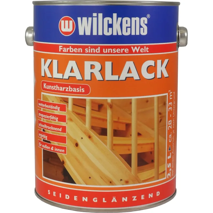 Wilckens - Wilckens 2,5l Klarlack seidenglanz farblos Holz Metall Lack Kunstharz - transparent