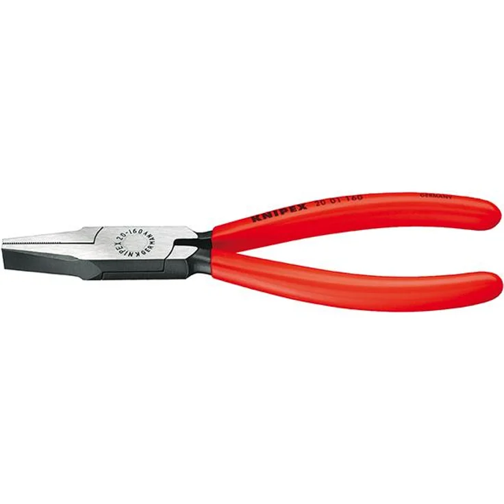 KNIPEX 20 01 140 Flachzange mit Kunststoff überzogen schwarz atramentiert 140 mm – Bild 1