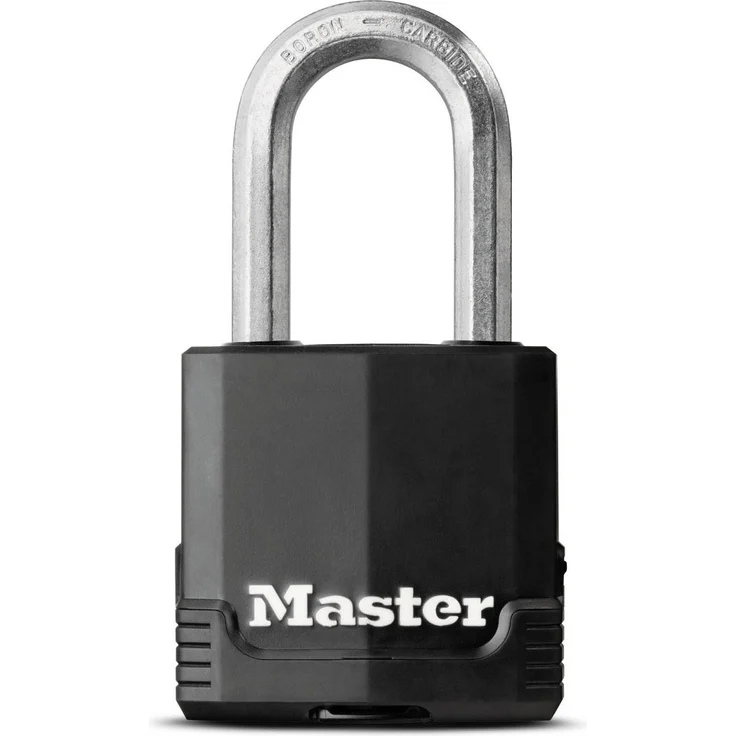 MASTER LOCK Hochsicherheits Vorhängeschloss [Schloss mit Schlüssel] [Beschichtetem Laminiertem Stahl] [Wetterfest] [Medium Bügel] M115EURDLF - Ideal für Lagerräume, Lagerschuppen, Garagen, Zäune – Bild 1
