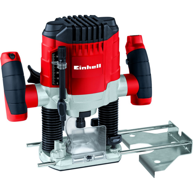 Einhell Oberfräse TC-RO 1155 E (1100 W, Ø 6 und 8 mm, Drehzahlregelung, Parallelanschlag, Absaugadapter, inkl. Zubehör) – Bild 1