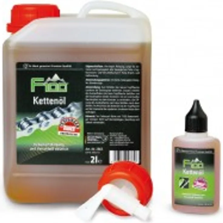 Dr. Wack Kettenöl F100 2 liter Kanister mit Auslaufhahn 50ml Tropfflasche