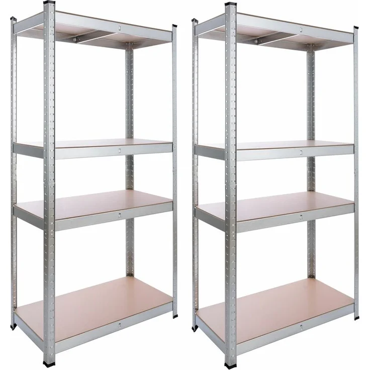 2x Schwerlastregal 160x80x40 cm 320 kg - verzinkt - Arebos