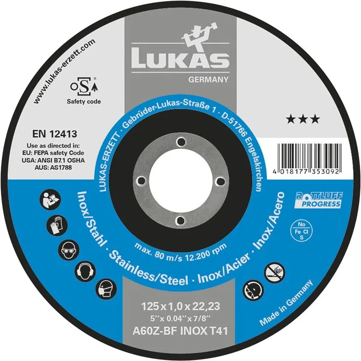 LUKAS Trennscheibe Progress gerade Form 230 x 2,0 x 22,23 mm