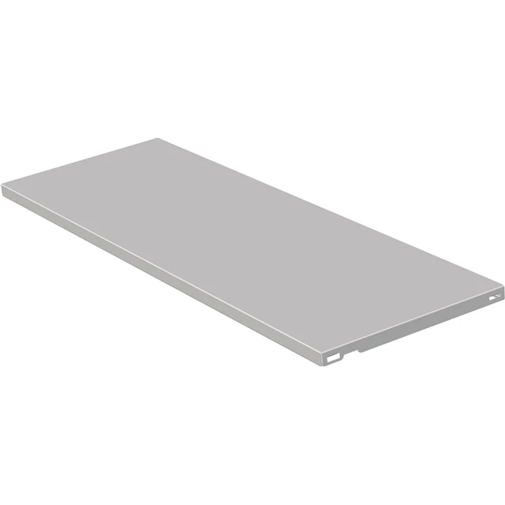 Element System 10700-00025 Stahlfachboden Regalboden - 2 Stück-B x T = 80 x 30 cm-weißaluminium-für Wandschiene und Pro-Regalträger – Bild 1