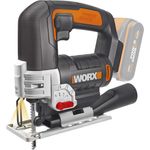 Worx WX543.9 Akku-Pendelhub-Stichsäge, mit Absaug-Adapter, ideal auch für Gehrungsschnitte, ohne Akku & Ladegerät