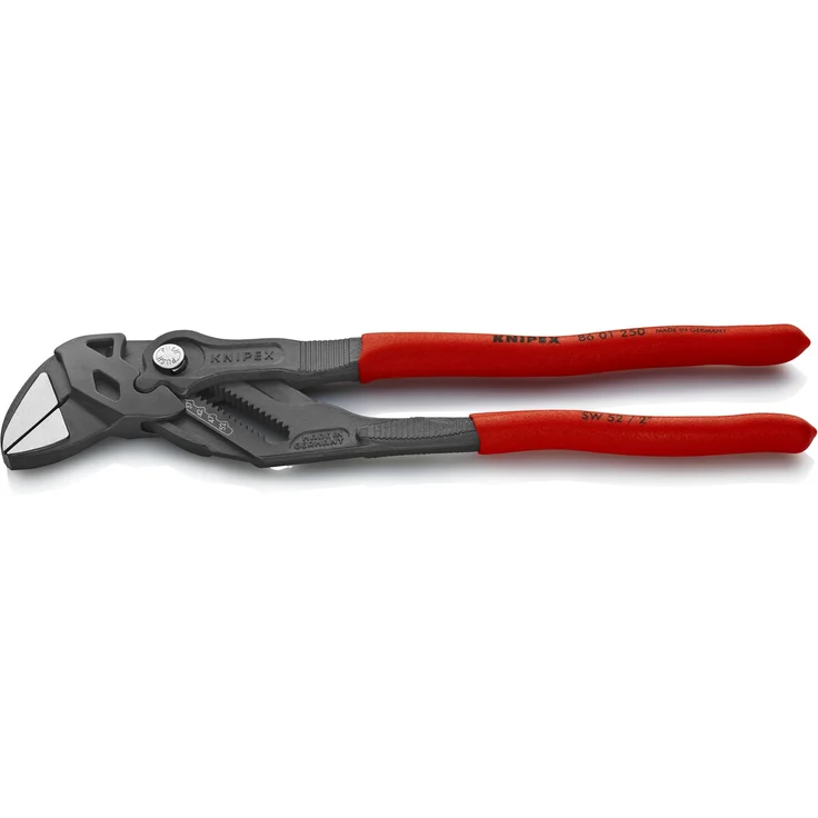 KNIPEX 86 01 250 SB Zangenschlüssel Zange und Schraubenschlüssel in einem Werkzeug mit rutschhemmendem Kunststoff überzogen schwarz atramentiert 250 mm – Bild 1