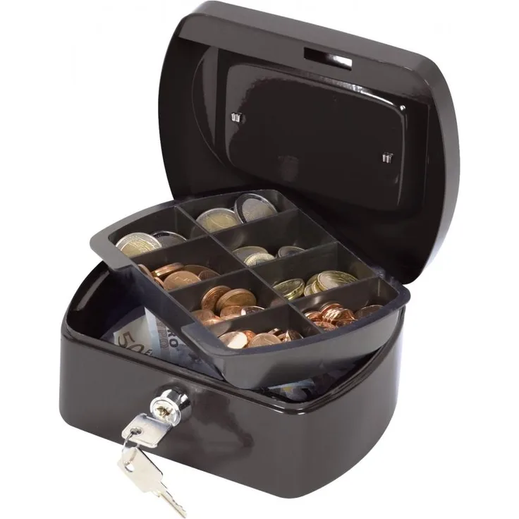 Q-Connect Geldkassette - 155x120x75mm - schwarz