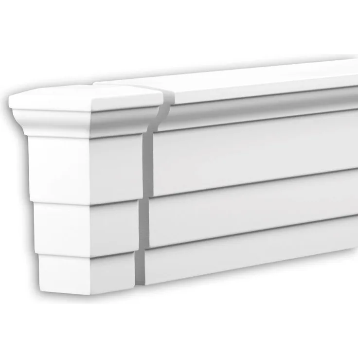 Stirnelement 434232 Fassadenstuck Zierelement Fassadenelement Modernes Design weiß