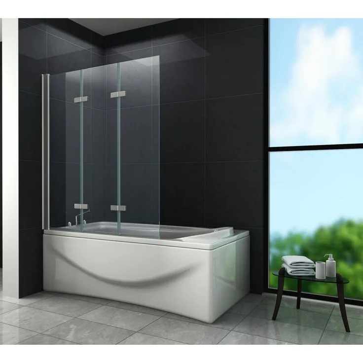 Badewannen-Aufsatz VALVE 130 x 140 cm - Klarglas