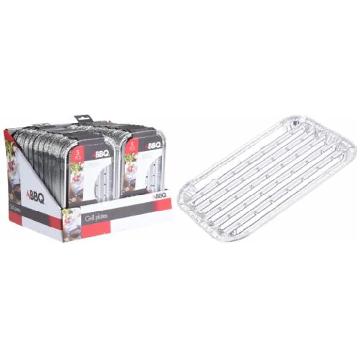 6 x Grillschweine BBQ Grillplatte Aluminium Grillzubehör 5 Stück 18x11cm