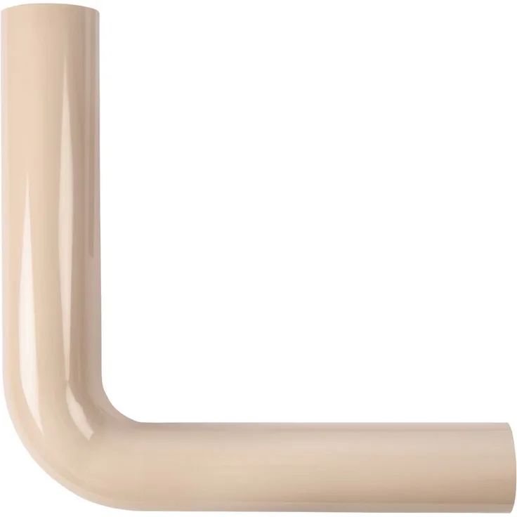 Anschlussbogen für Spülkasten | 200 x 210 mm | Kunststoff | Tiefspülkasten | WC, Toilette Beige - Sanitop-wingenroth