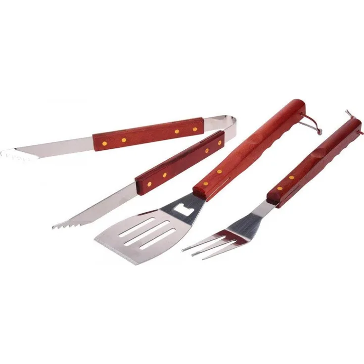 VAGGAN Grillbesteckset Grillwerkzeug, Stahl, 3 Stück