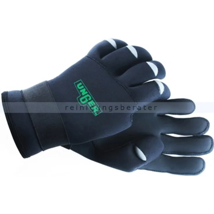 Unger GLO2Z Neoprenhandschuhe ErgoTec XXL Gr. 11, robuste Kälteschutzhandschuhe, textiles Neopren