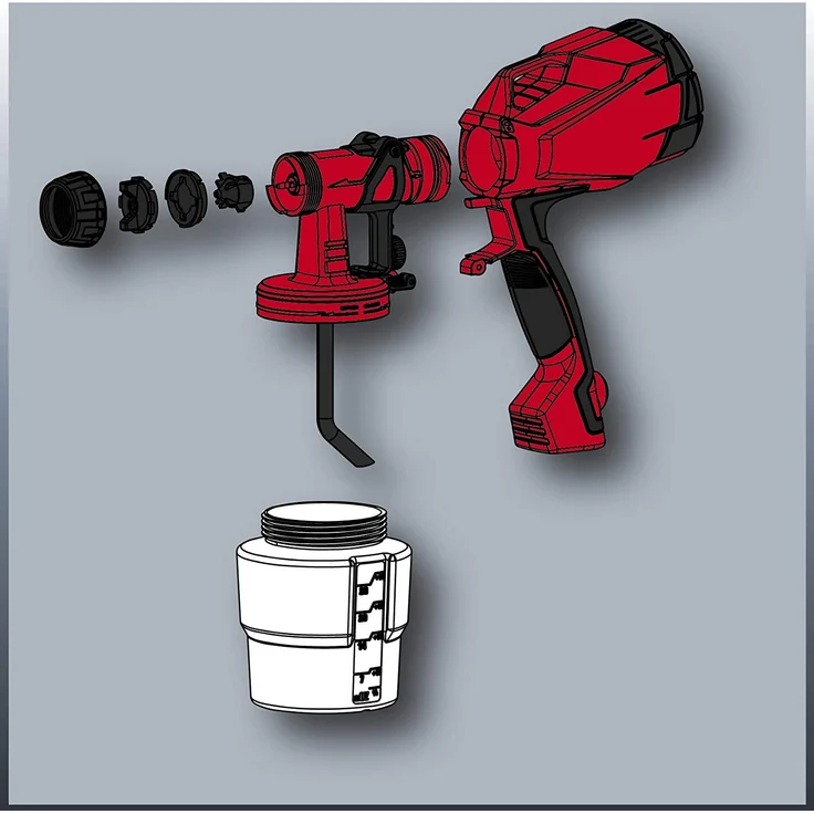 Einhell Elektrisches Farbsprühsystem TC-SY 400 P (400 W, für kleine und mittelgroße Arbeitsflächen, für Lacke und Lasuren, Farbmengenregulierung) – Bild 3