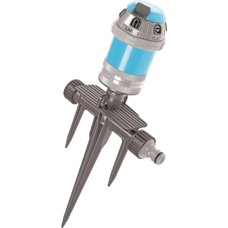 Cellfast Sektorenregner POWER sz IDEAL 6-Funktion-Regner auf Erdspieß Basis, ausgeführt aus Kunststoffen hoher Qualität, Bewässerungsfläche beträgt 346 m2, 52-061