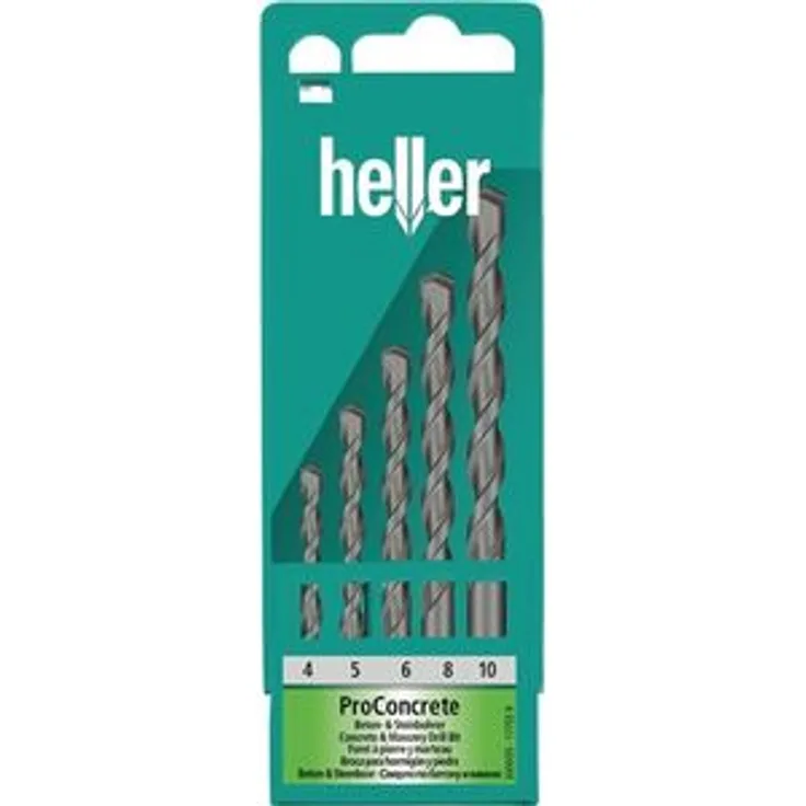 Heller Tools 3000 ProConcrete Schlagbohrer, Silber, 4-5-6-8-10 mm