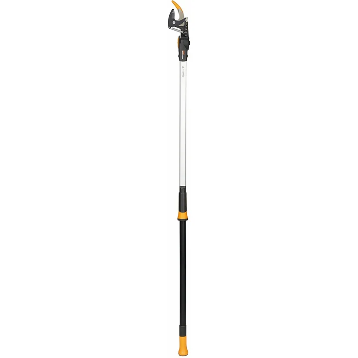Fiskars PowerGear Schneidgiraffe UPX82 für frische Äste und Zweige, 32 mm Antihaftbeschichtet, Stahlklinge-Aluminiumstiel, Länge 1,6 m, Schwarz-Orange, 1023625 – Bild 1