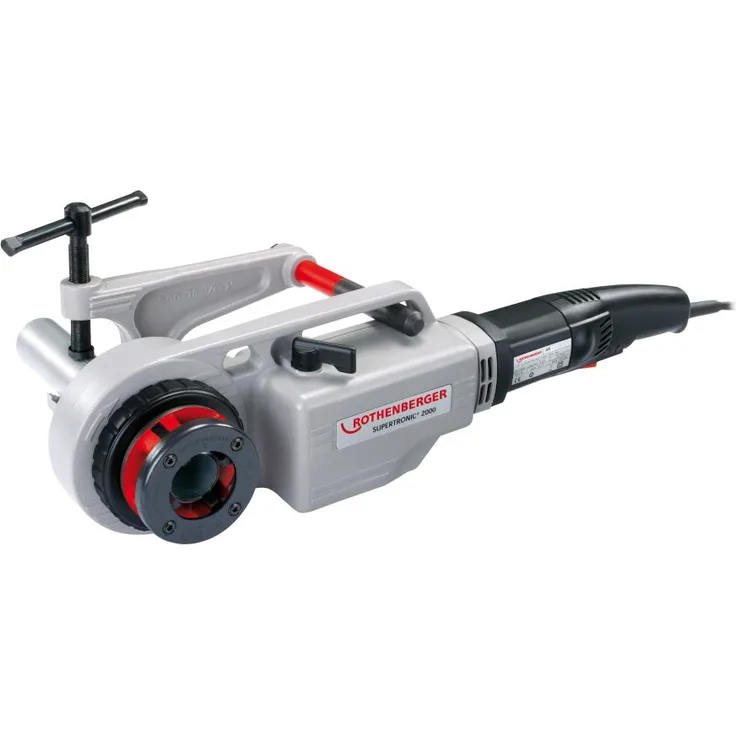 Rothenberger SUPERTRONIC 2000-Set hand-elektrische Gewindeschneidkluppe (BSPT R,1-4-2'', 230V, 1010-1930 W) 71256