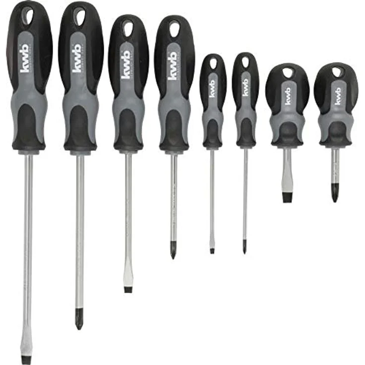 kwb Schrauben-Dreher Satz, 8-teilig, Schlitz u. Phillips PH, 2-Komponenten Griff