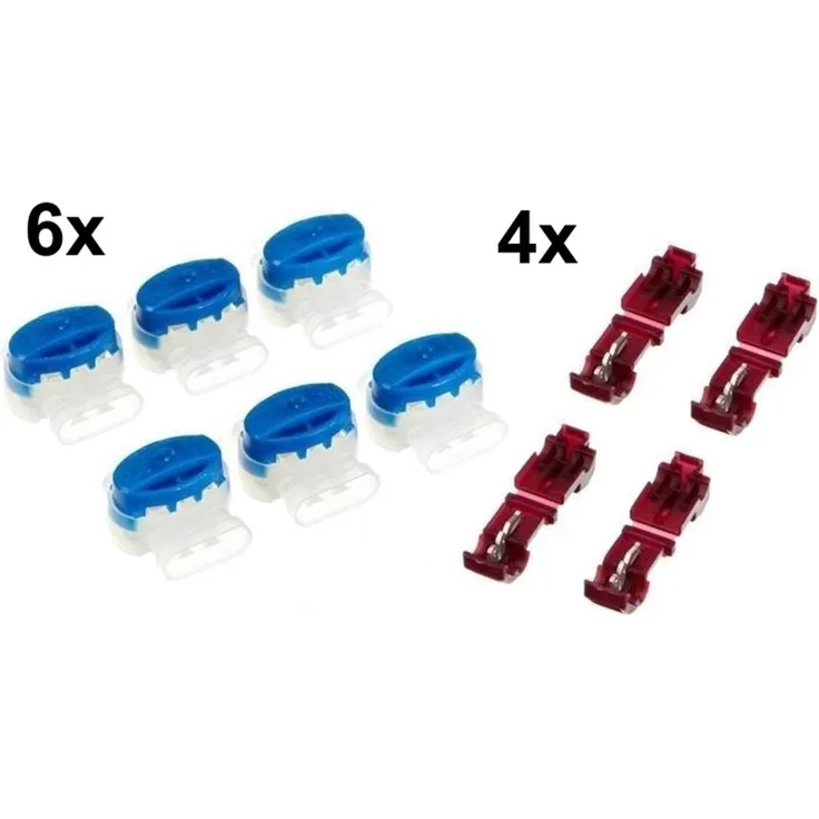 Genisys 6 Kabel Verbinder + 4 Anschlussklemmen für Husqvarna Automower (Original von 3M)