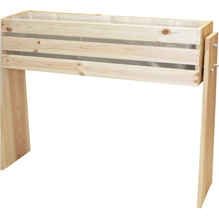 WAGNER Mobiles Hochbeet GreenBOX Design 0340 (Massivholz Natur, 93 x 70 x 26 cm, inkl. Pflanztasche) 25034001