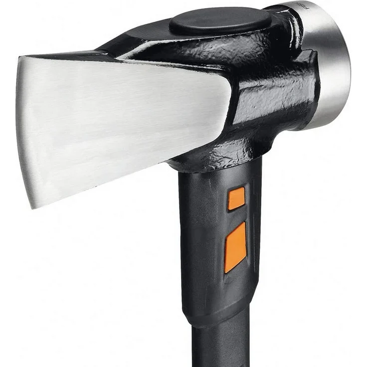 Fiskars Spaltaxt IsoCore XXL zum Spalten von Stammstücken oder zum Eintreiben von Keilen, Länge: 91 cm, Gewicht: 5,22 kg, Schwarz-Orange, 1020220 – Bild 3