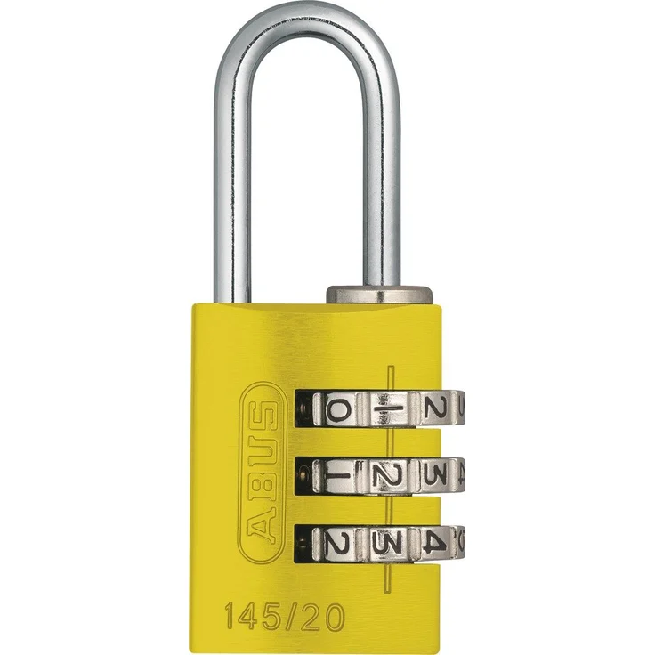 ABUS Aluminium-Zahlenschloss 145-20, gelb, 46609 – Bild 1