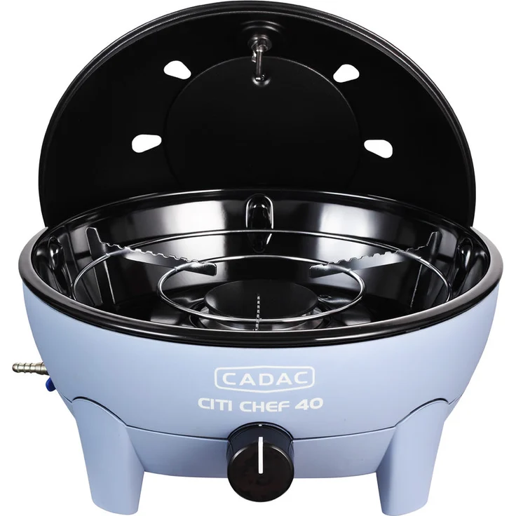 Cadac Citi Chef 40 Sky Blue, 50mbar Tragbarer Gasgrill 5610-20-15-DE, Maße 33 x 42,2 x 42,2 cm – Bild 3