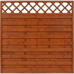 Andrewex Sichtschutzzaun-Element Country teakfarben lasiert 180 cm x 180 cm