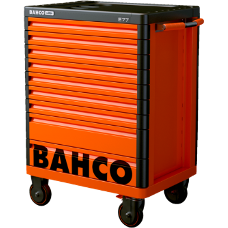 26 Zoll-E77-Premium Werkstattwagen mit 9 Schubladen, orange, 693 mm × 510 mm ...