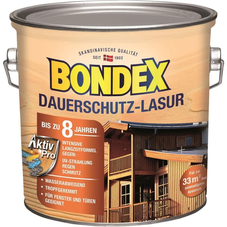 Bondex Dauerschutz-Lasur 2,5 l, oregon pine – Bild 1