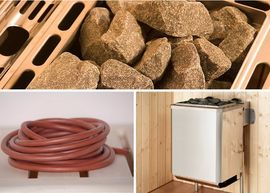 WEKA Set: Saunaofen Kompakt 5,4 kW integrierte Steuerung inkl. Zubehör