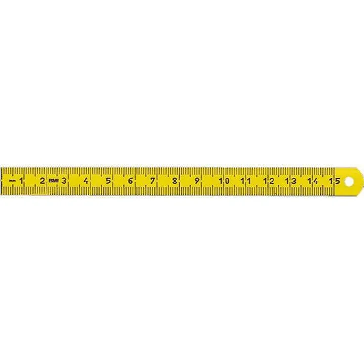 BMI Maßstab polyamidbeschichtet, biegsam, Länge 150 mm, Querschnitt 13x0,45 mm