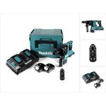 Makita DHR281PMJ Brushless Akku Bohrhammer 28 mm 2x 18 V für SDS-PLUS mit Schnellwechselfutter im Makpac + 2x 4,0 Ah Akku + Doppelladegerät