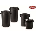 Stefanplast Transportbox Gulliver grün mit Kunststofftür, Plastik, Schwarz, 70 l
