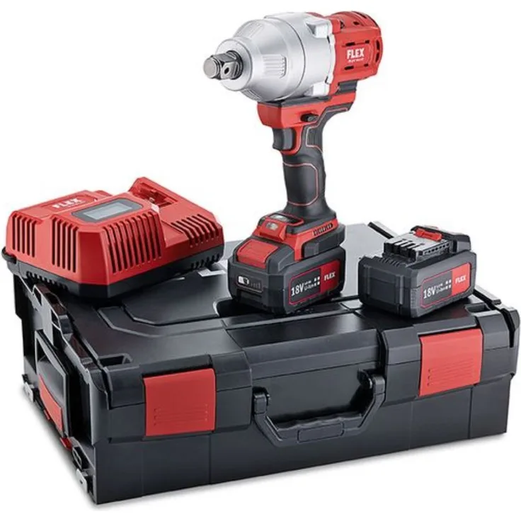 Flex 18V Akku-Schlagschrauber IW 3-4 18.0-EC-5.0 Set, 2x Akku 5 Ah, L-Boxx