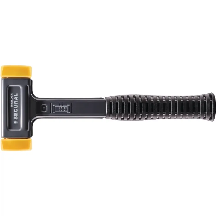 Schonhammer SECURAL Kopf-D.35x45mm Hickory rückschlagfrei mittelh.PU gelb HALDER