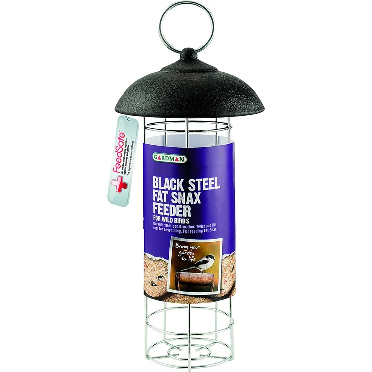 Gardman A01523 Schwarze Stahlfutter-Säule für Fat Snax