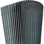 neu.holz PVC SICHTSCHUTZMATTE 90x300cm GRAU SICHTSCHUTZ WINDSCHUTZ BALKON ZAUN