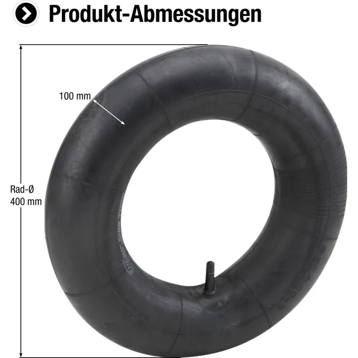 Schlauch Butyl, Ø 400 mm, für Luftrad